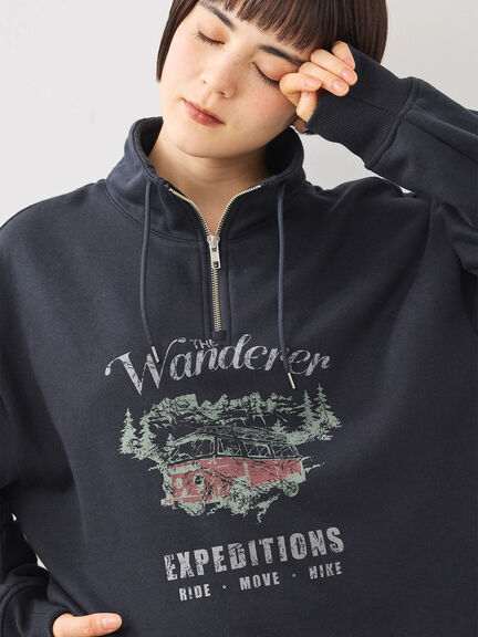 裏起毛ハーフジッププルオーバー（ネイビー/キナリ/ＴＯＰグレー）｜SM2（エスエムツー）通販