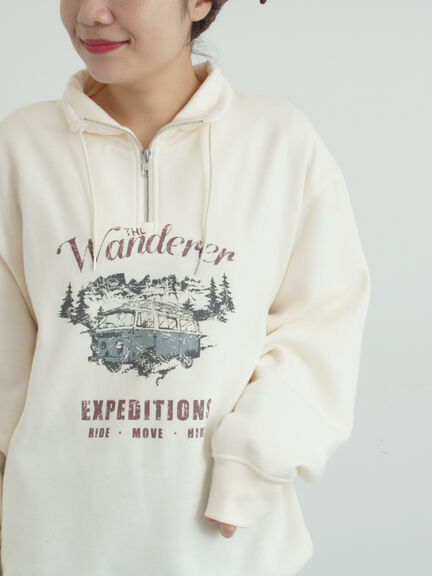 裏起毛ハーフジッププルオーバー（ネイビー/キナリ/ＴＯＰグレー）｜SM2（エスエムツー）通販