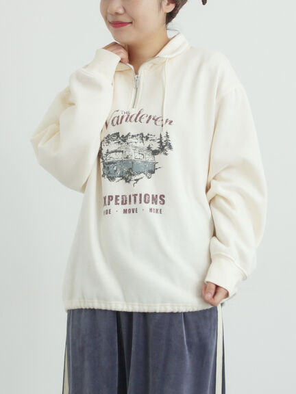 裏起毛ハーフジッププルオーバー（ネイビー/キナリ/ＴＯＰグレー）｜SM2（エスエムツー）通販