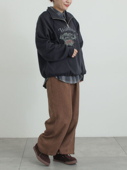 裏起毛ハーフジッププルオーバー（ネイビー/キナリ/ＴＯＰグレー）｜SM2（エスエムツー）通販