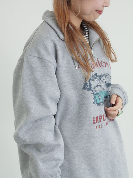 裏起毛ハーフジッププルオーバー（ネイビー/キナリ/ＴＯＰグレー）｜SM2（エスエムツー）通販