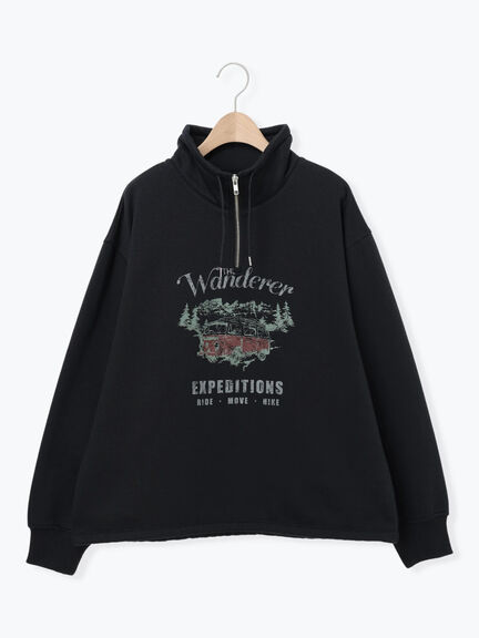 裏起毛ハーフジッププルオーバー（ネイビー/キナリ/ＴＯＰグレー）｜SM2（エスエムツー）通販