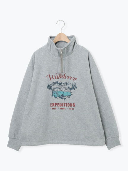 裏起毛ハーフジッププルオーバー（ネイビー/キナリ/ＴＯＰグレー）｜SM2（エスエムツー）通販