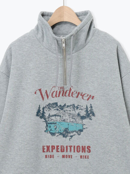 裏起毛ハーフジッププルオーバー（ネイビー/キナリ/ＴＯＰグレー）｜SM2（エスエムツー）通販