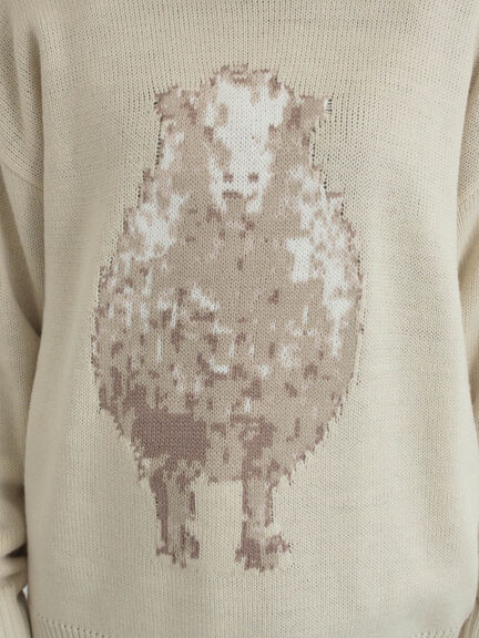 アニマルニットプルオーバー（チャコールグレー/モカ/ミント/サックスブルー/キナリ）｜SM2（エスエムツー）通販