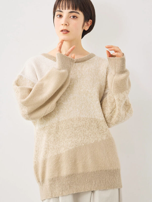 グラデーションニットプルオーバー（ベージュ）｜SM2（エスエムツー）通販
