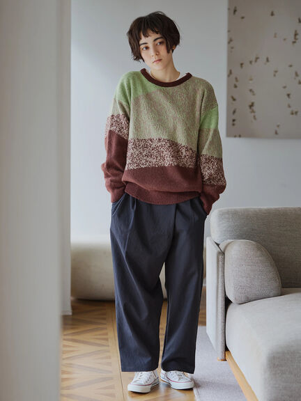 グラデーションニットプルオーバー（ベージュ/ブラウン/ネイビー）｜SM2（エスエムツー）通販