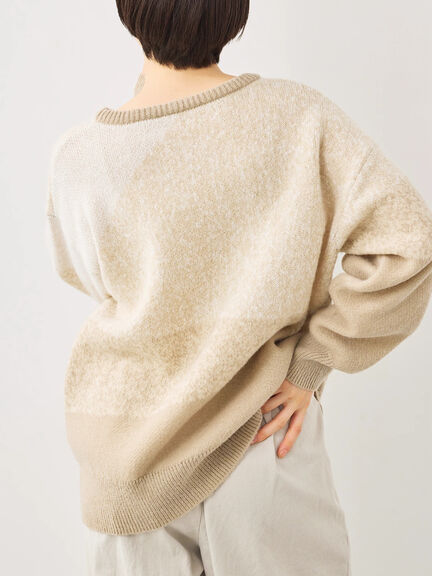 グラデーションニットプルオーバー（ベージュ/ブラウン/ネイビー）｜SM2（エスエムツー）通販