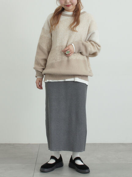 グラデーションニットプルオーバー（ベージュ/ブラウン/ネイビー）｜SM2（エスエムツー）通販