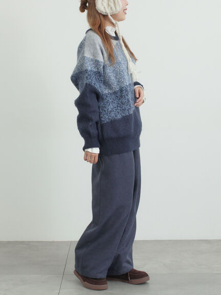 グラデーションニットプルオーバー（ベージュ/ブラウン/ネイビー）｜SM2（エスエムツー）通販