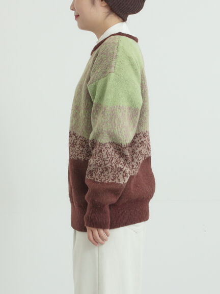 グラデーションニットプルオーバー（ベージュ/ブラウン/ネイビー）｜SM2（エスエムツー）通販