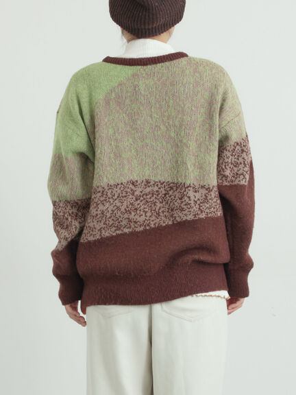 グラデーションニットプルオーバー（ベージュ/ブラウン/ネイビー）｜SM2（エスエムツー）通販