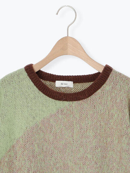 グラデーションニットプルオーバー（ベージュ/ブラウン/ネイビー）｜SM2（エスエムツー）通販