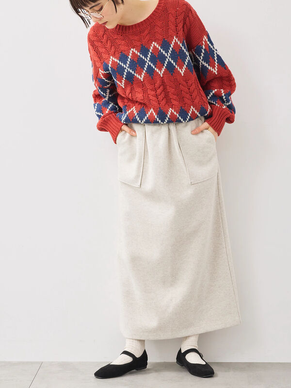 ウールライクスカート（キナリ）｜SM2（エスエムツー）通販