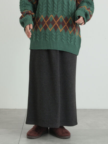 ウールライクスカート（グレー/ブラック/キナリ）｜SM2（エスエムツー）通販