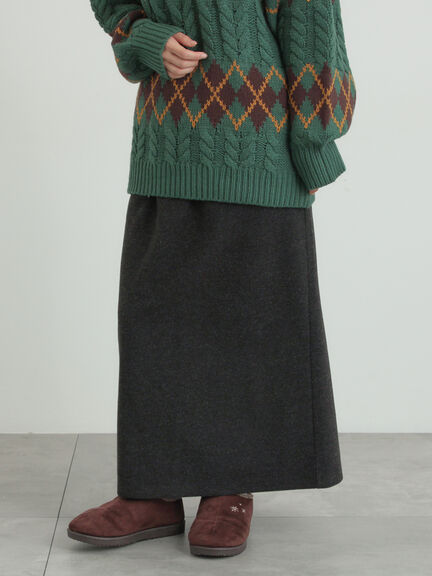 ウールライクスカート（グレー/ブラック/キナリ）｜SM2（エスエムツー）通販