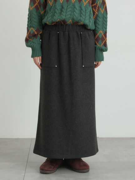 ウールライクスカート（グレー/ブラック/キナリ）｜SM2（エスエムツー）通販