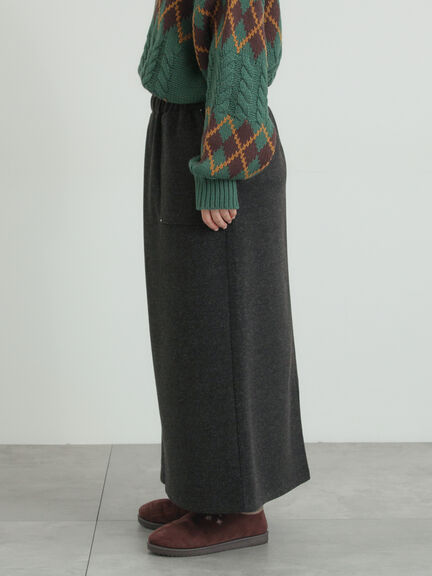 ウールライクスカート（グレー/ブラック/キナリ）｜SM2（エスエムツー）通販