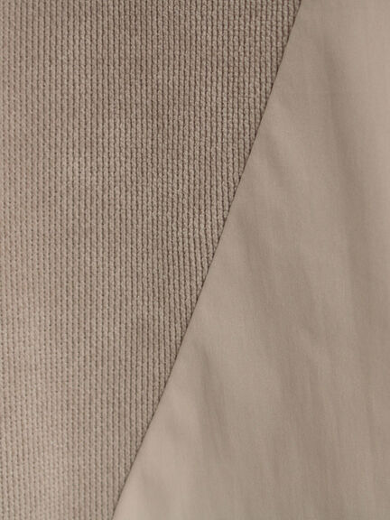 スウェードライク布帛切替プルオーバー（ブラック/ベージュ/ブルー）｜SM2（エスエムツー）通販