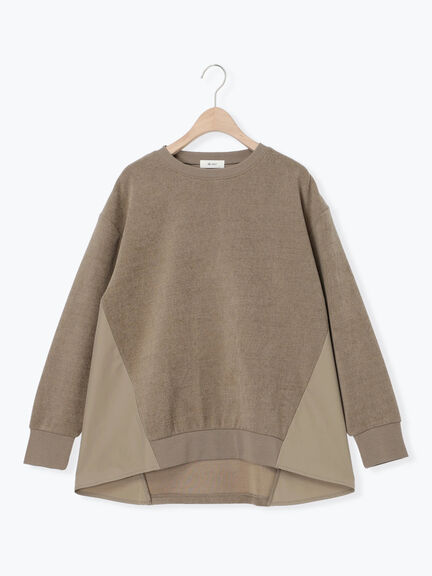 スウェードライク布帛切替プルオーバー（ブラック/ベージュ/ブルー）｜SM2（エスエムツー）通販