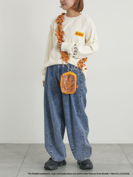 【KODAK】総柄スマホストラップ付ポーチ（オフホワイト/イエロー）｜SM2（エスエムツー）通販