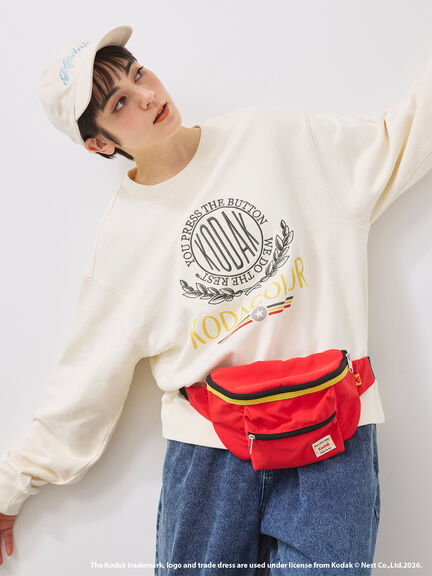 【KODAK】ロゴプリントスウェット（オフホワイト/チャコールグレー/レッド/サックスブルー）｜SM2（エスエムツー）通販