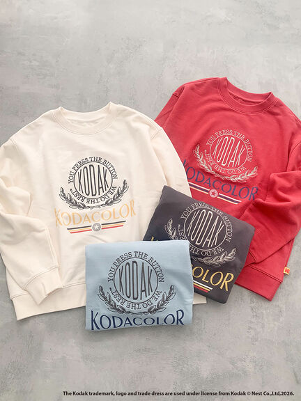 【KODAK】ロゴプリントスウェット（オフホワイト/チャコールグレー/レッド/サックスブルー）｜SM2（エスエムツー）通販