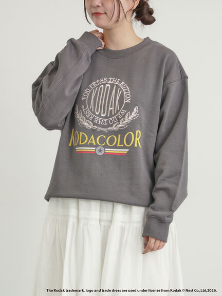 【KODAK】ロゴプリントスウェット（オフホワイト/チャコールグレー/レッド/サックスブルー）｜SM2（エスエムツー）通販