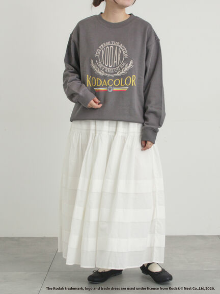 【KODAK】ロゴプリントスウェット（オフホワイト/チャコールグレー/レッド/サックスブルー）｜SM2（エスエムツー）通販