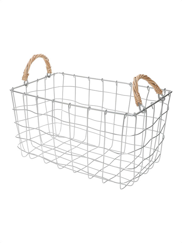 セール】 レクトバスケットM（シルバー/雑貨/カゴ）| Samansa Mos2