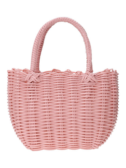 セール】 カラードマルシェバスケットS（グレー/ピンク/キナリ/雑貨