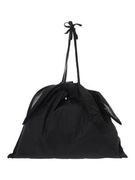 セール】 レースあずまバッグ（オフホワイト/ブラック/バッグ/バッグ