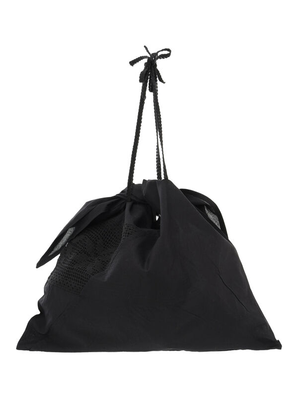 セール】 レースあずまバッグ（オフホワイト/ブラック/バッグ/バッグ