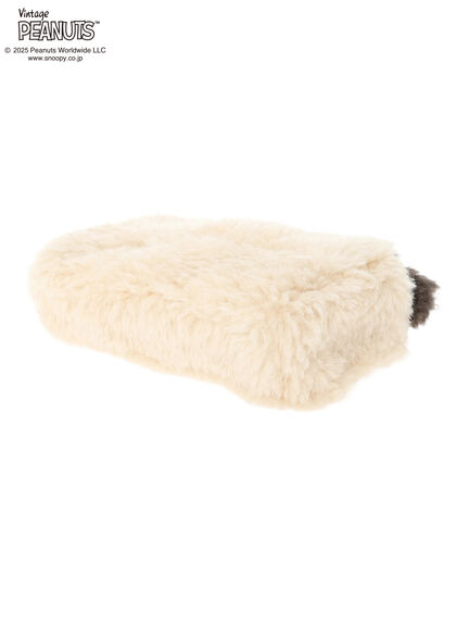 【PEANUTS】もこもこフェイスティッシュケースカバー（オフホワイト/ベージュ）｜Samansa Mos2 home's（サマンサモスモスホームズ）通販