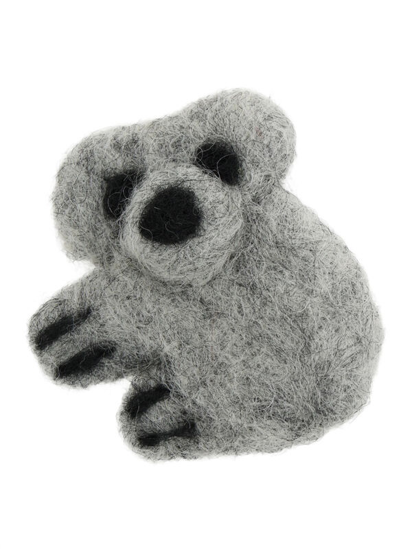 アニマルフェルトブローチ（オフホワイト/グレー/ブラック