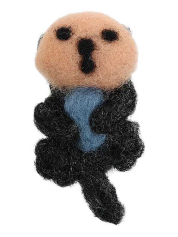 アニマルフェルトブローチ（オフホワイト/グレー/ブラック/ブラウン