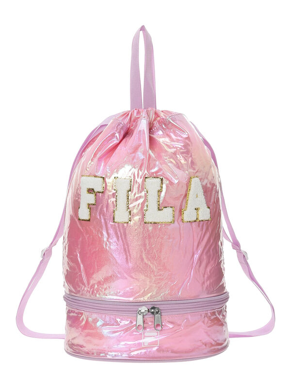 FILA】オーロラ二重底ボンサック（ホワイト/ピンク/イエロー/サックス